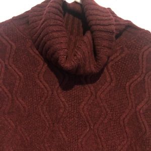 Sonoma/ burgundy oversized cowl neck sweater/ XL